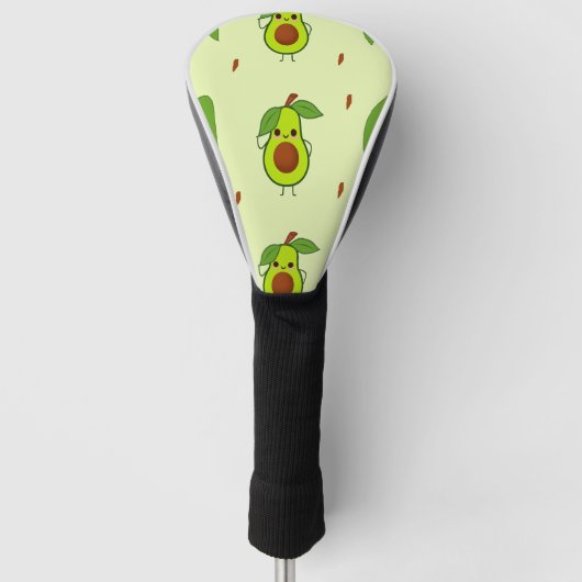 Niedlicher Kawaii-Avocado Golf Headcover (Vorderseite)