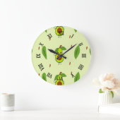 Niedlicher Kawaii-Avocado Große Wanduhr (Zuhause)