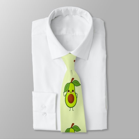 Niedlicher Kawaii-Avocado Krawatte (Gebunden)