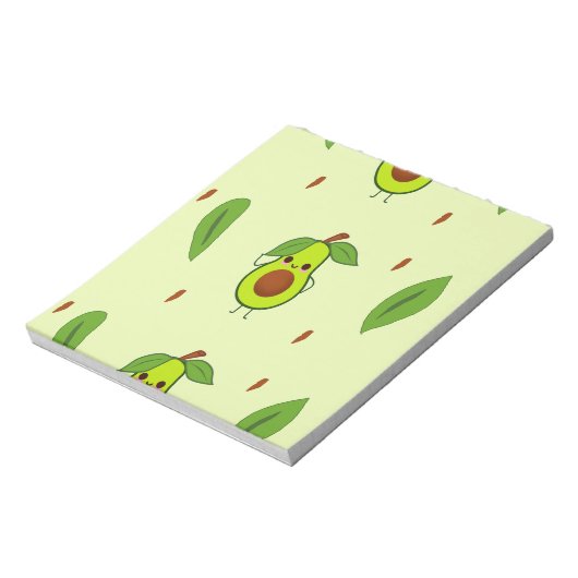 Niedlicher Kawaii-Avocado Notizblock (Rotiert)