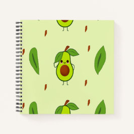Niedlicher Kawaii-Avocado Notizblock