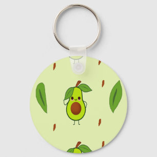 Niedlicher Kawaii-Avocado Schlüsselanhänger