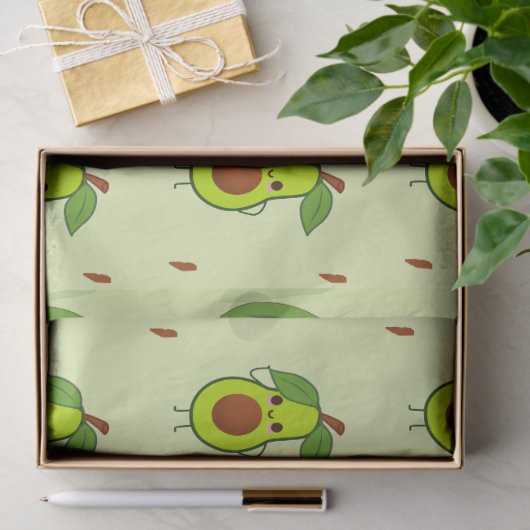 Niedlicher Kawaii-Avocado Seidenpapier (Geschenk)