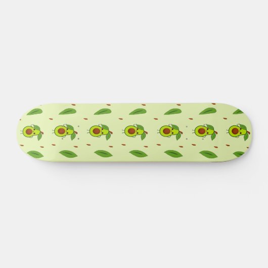 Niedlicher Kawaii-Avocado Skateboard (Horizontal)