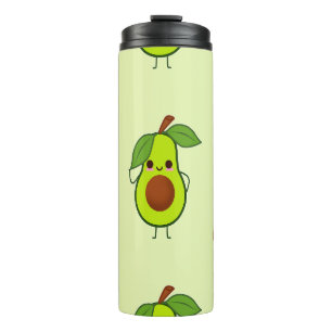Niedlicher Kawaii-Avocado Thermosbecher
