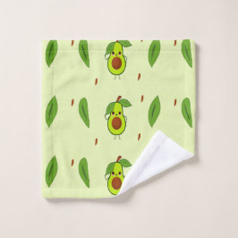 Niedlicher Kawaii-Avocado Waschlappen