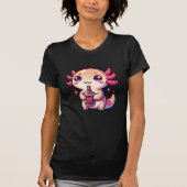 Niedlicher Kawaii Axolotl mit Bubble Tee (Vorderseite)