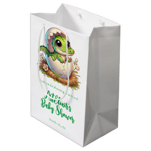 Niedlicher Kawaii Baby Alligator mit Babydusche Mittlere Geschenktüte