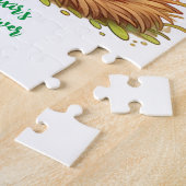 Niedlicher Kawaii Baby Alligator mit Babydusche Puzzle (Seite)