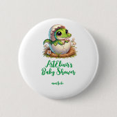Niedlicher Kawaii Baby Alligator Mutter soll Mutte Button (Vorderseite)