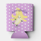 Niedlicher Kawaii-Banane lila Cartoon Dosenkühler (Rückseite)