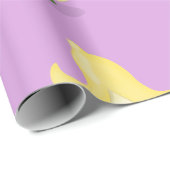 Niedlicher Kawaii-Banane lila Cartoon Geschenkpapier (Rolleneckpunkt)