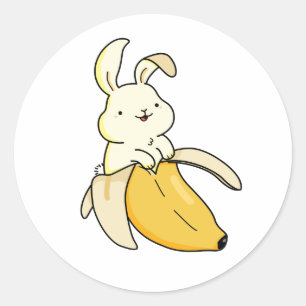 Niedlicher Kawaii Banane Runder Aufkleber