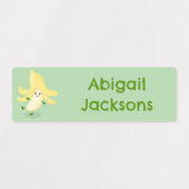 Niedlicher Kawaii-Bananen-Cartoon personalisiert Etiketten (Design 2)