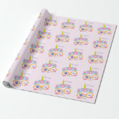 Niedlicher Kawaii Bären Einhorn Gesicht Rosa Perso Geschenkpapier (Ungerollt)