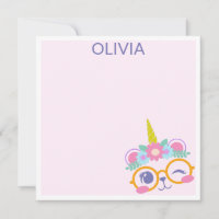 Niedlicher Kawaii Bären Einhorngesicht mit Blume K