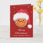 Niedlicher Kawaii Basketball Ball Red & Funkelnd X Karte (Gelbe Blume)