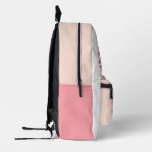 Niedlicher Kawaii Betta Fisch - Rosa Bedruckter Rucksack (Links)
