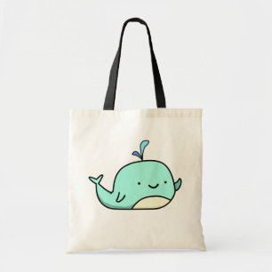 Niedlicher Kawaii-Blauer Wal Tragetasche