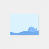 Niedlicher Kawaii Blauwal Tier Nautic Ocean Custom Post-it Klebezettel (Vorderseite)