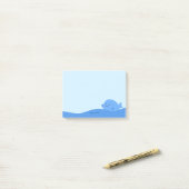 Niedlicher Kawaii Blauwal Tier Nautic Ocean Custom Post-it Klebezettel (Auf Schreibtisch)