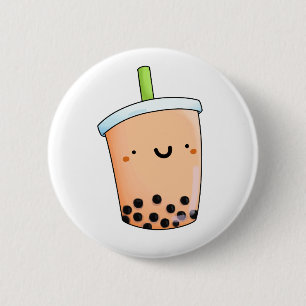 Niedlicher Kawaii Boba Tee Button