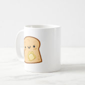 Niedlicher Kawaii-Buttertoast Kaffeetasse (Vorderseite Links)
