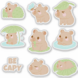 Niedlicher Kawaii Capybara-Aufkleber Aufkleber