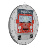 Niedlicher Kawaii-Cartoon Dartscheibe (Vorderseite Links)