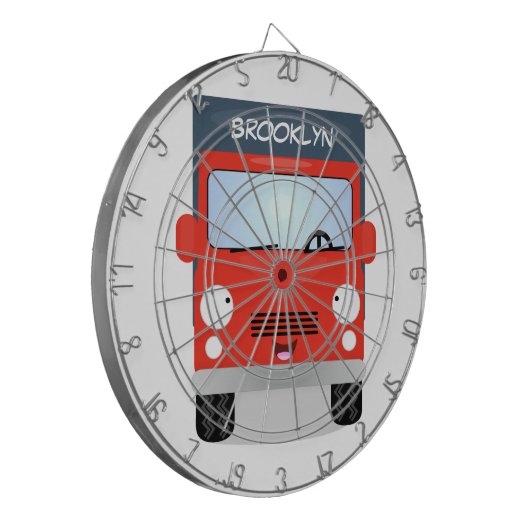 Niedlicher Kawaii-Cartoon Dartscheibe (Vorderseite Links)