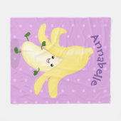 Niedlicher Kawaii-Cartoon Fleecedecke (Vorderseite (Horizontal))