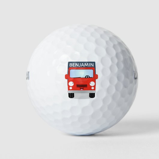Niedlicher Kawaii-Cartoon Golfball (Vorderseite)