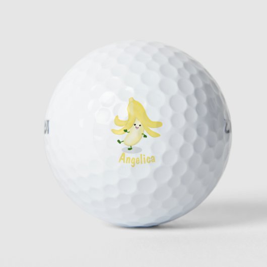 Niedlicher Kawaii-Cartoon Golfball (Vorderseite)