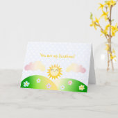 Niedlicher Kawaii Cartoon Karte (Gelbe Blume)