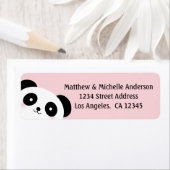 Niedlicher Kawaii Cartoon Panda Bear Pink Adresse (Insitu)