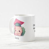 Niedlicher Kawaii Cartoon Personalisierter Abschlu Kaffeetasse (Vorderseite Links)