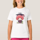 Niedlicher Kawaii Cartoon Personalisierter Abschlu T-Shirt (Vorderseite)