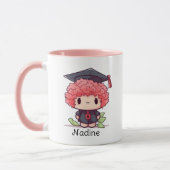 Niedlicher Kawaii Cartoon Personalisierter Abschlu Tasse (Links)