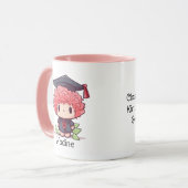 Niedlicher Kawaii Cartoon Personalisierter Abschlu Tasse (Vorderseite Links)