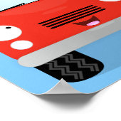 Niedlicher Kawaii-Cartoon Poster (Ecke)