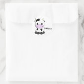 Niedlicher Kawaii-Cartoon Runder Aufkleber (Tasche)