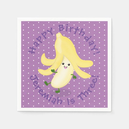 Niedlicher Kawaii-Cartoon Serviette (Vorderseite)