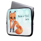 Niedlicher Kawaii Cartoonfuchs Laptopschutzhülle (Vorderseite Links)
