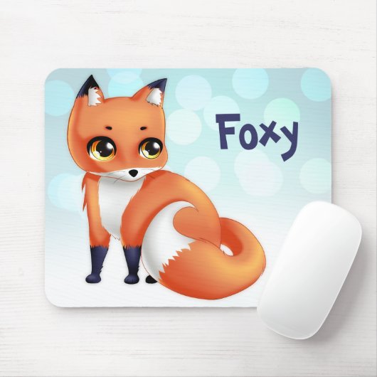 Niedlicher Kawaii Cartoonfuchs Mousepad (Mit Mouse)