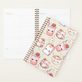 Niedlicher Kawaii Cat and Coffee Print Planner Ado Planer (Anzeige)