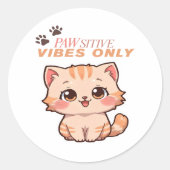 Niedlicher Kawaii Cat Design Sticker (Vorderseite)