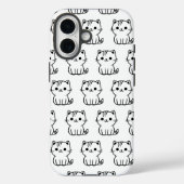 Niedlicher Kawaii Cat Pattern iPhone Case (Rückseite)
