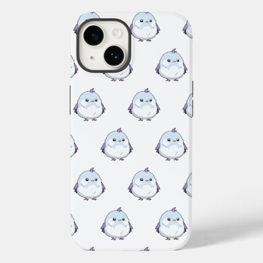 Niedlicher Kawaii Chubby Bird Cartoon - Adorable P Case-Mate iPhone Hülle (Rückseite)
