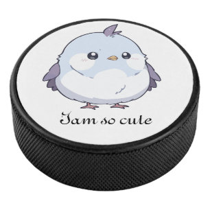 Niedlicher Kawaii Chubby Bird Cartoon - Adorable P Eishockey Puck
