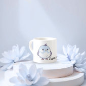 Niedlicher Kawaii Chubby Bird Cartoon - Adorable P Espressotasse